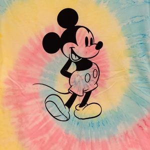SOLD | Cropped Tie-Dye Mickey Mouse T-shirt